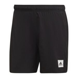 hp1772_2_apparel_photography_front_center_view_white.jpg Solid Swim Shorts - Black