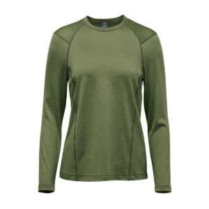 WOMENS MILANO CREW NECK L/S BLUE HEATHER-2XL WOMENS MILANO CREW NECK L/S BLUE HEATHER-2XL