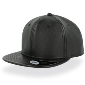 ATLANTIS SNAP ECO LEATHER CAP - BLACK (nero)