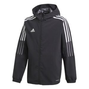 tiro_21_windbreaker_black_gp4975_01_laydown.jpg Youth Tiro Windbreaker Jacket - Black