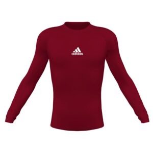 Youth Techfit Longsleeve Compression Top - Burgundy