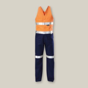 Foundations Two Tone Cotton Drill Action Back Overall With Tape