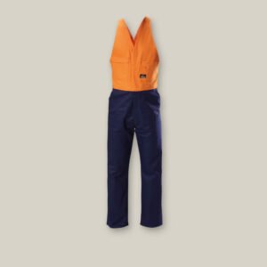 Foundations Hi-Visibility Two Tone Cotton Drill Action Back Overall