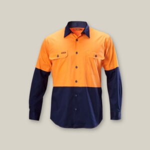 Koolgear Hi Vis 2 Tone Vented Long Sleeve Shirt