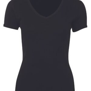 JB's LADIES V NECK TEE BLACK -08