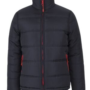 3ACJ_BC_01 JB's PUFFER CONTRAST JACKET BLACK/RED-2XS