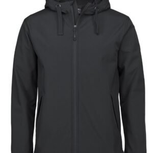 PDM THREE LAYER HOODED SOFTSHELL JACKET BLACK-2XS