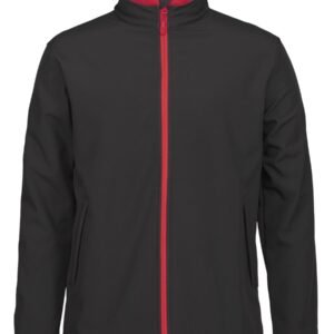 PDM THREE LAYER SOFTSHELL JACKET BLACK/RED-2XS