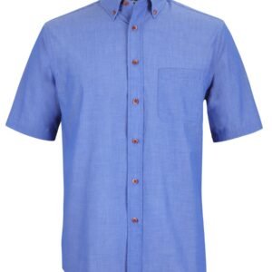4ICS_X_01 JB's S/S INDIGO CHAMBRAY SHIRT -S