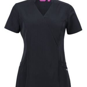 JB's LADIES NU MANDARIN COLLAR SCRUB TOP