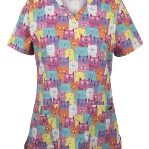 JB's LADIES SCRUB TOP PRINTED