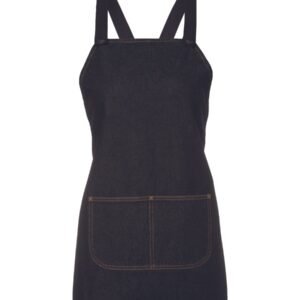 JB's CROSS BACK 65x71 BIB DENIM APRON (WITHOUT STRAP) BLACK