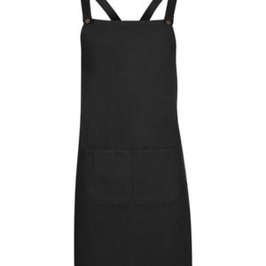 JB's CROSS BACK CANVAS APRON (WITHOUT STRAP) BLACK