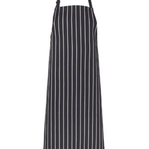 JB's BIB STRIPED WITHOUT POCKET BLACK/WHITE