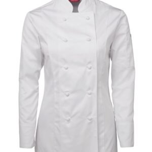 JB's LADIES L/S CHEF'S JACKET WHITE-06