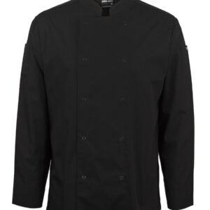 5CJL_BX_01 JB's L/S SNAP BUTTON CHEFS JACKET BLACK-3XS