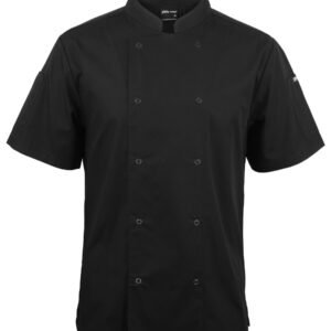5CJS_BX_01 JB's S/S SNAP BUTTON CHEFS JACKET BLACK-3XS