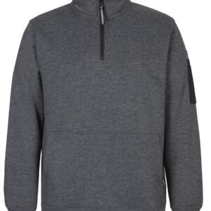 6CHF_4B_01 JB's 350 PREMIUM TRADE 1/2 ZIP FLEECE CHAR MARLE/BLACK-2XS