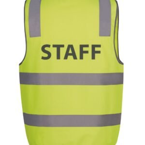 6DNS6_E_01 JB's HV (D+N) SAFETY VEST PRINT STAFF LIME -S