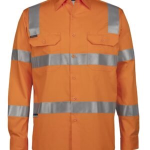 6DNWR_OX_01 JB's HV (D+N) L/S 150G VIC RAIL W/SHIRT ORANGE -XS