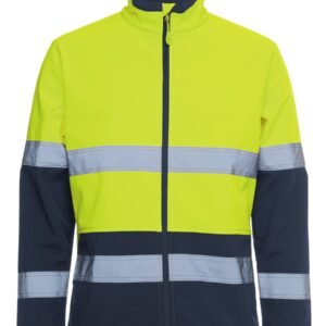 6DWJ_EN_01 JB's HV (D+N) THREE LAYER SOFTSHELL JACKET LIME/NAVY-XS