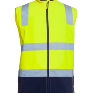 6DWV_EN_01 JB's HV (D+N) THREE LAYER SOFTSHELL VEST LIME/NAVY-XS