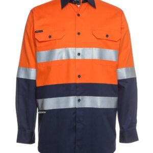 6HLS_ON_01 JB's HV (D+N) L/S 190G SHIRT ORANGE/NAVY-XS