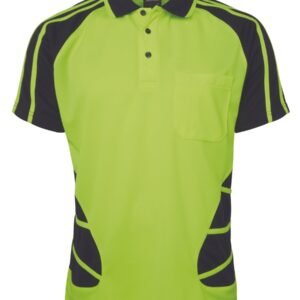 6HSP_EB_01 JB's HV S/S SPIDER POLO LIME/BLACK-2XS