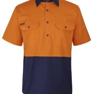 6HVCW_ON_01 JB's HV CLOSE FRONT S/S 150G WORK SHIRT