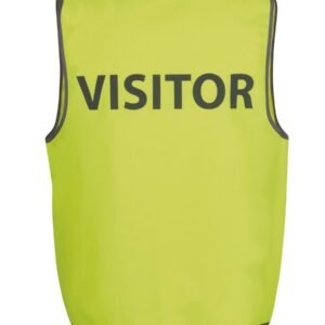 6HVS7_E_01 JB's HV SAFETY VEST PRINT VISITOR LIME-S