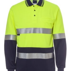 6HVSL_EN_01 JB's HV L/S (D+N) TRAD POLO LIME/NAVY-2XS