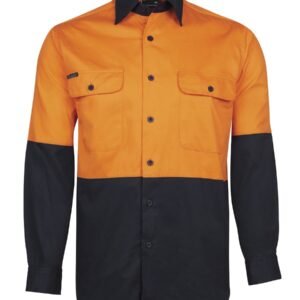 6HWSL_OB_01 JB's HV L/S 150G SHIRT ORANGE/BLACK -3XS