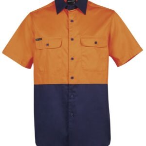 6HWSS_OB_01 JB's HV S/S 150G SHIRT ORANGE/BLACK-2XS