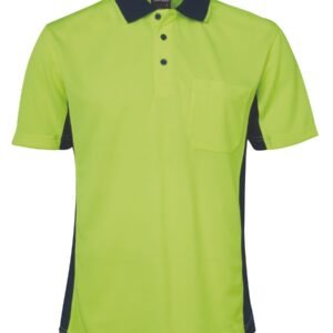 6SPHS_EN_01 JB's HV S/S SPORT POLO LIME/NAVY -XS