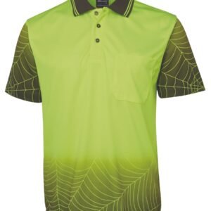 6WPS_EB_01 JB's HI VIS S/S WEB POLO LIME/BLACK-XS