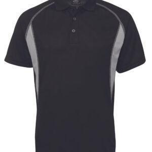 PODIUM INSERT POLO BLACK/GREY-S