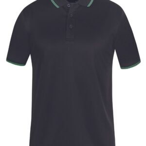 PDM JACQUARD CONTRAST POLO BLACK/PEA