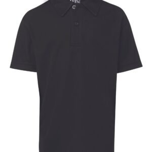 7KSP_B_01 PODIUM KIDS S/S POLY POLO BLACK -04
