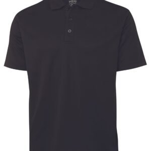 PODIUM S/S POLY POLO BLACK -2XS