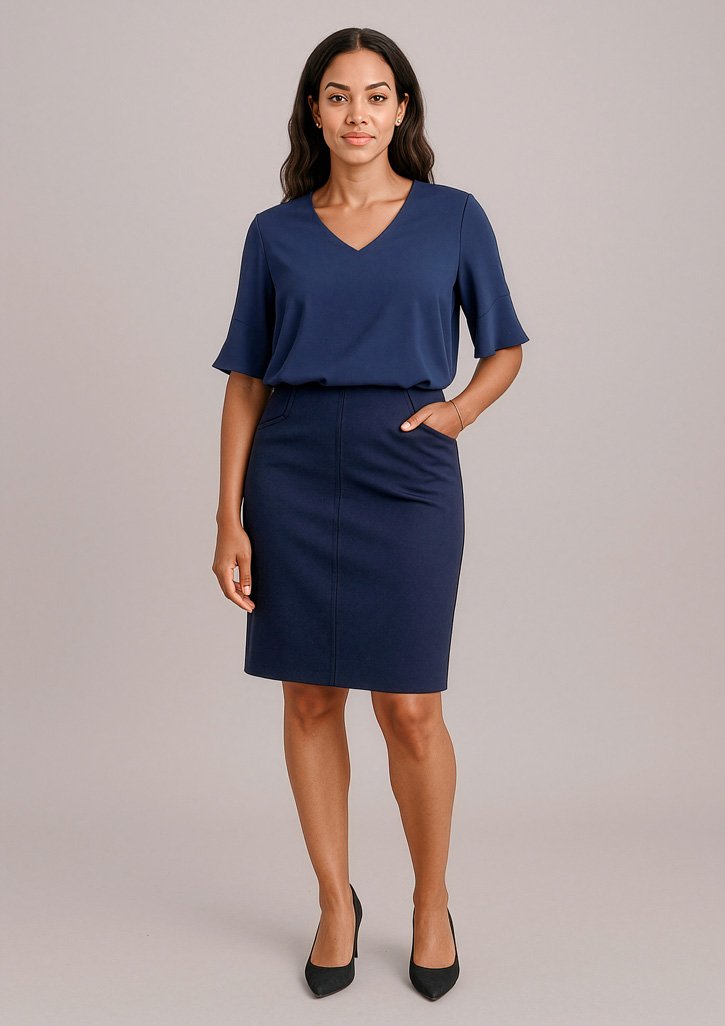 20717 - Womens Siena Bandless Pencil Skirt