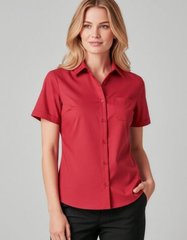CS947LS - Womens Florence Plain Short Sleeve Shirt