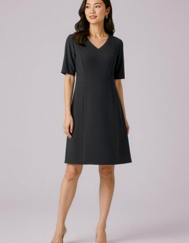 RD974L_Talent_Black_01_JdJbvow RD974L - Womens Siena Extended Short Sleeve Dress
