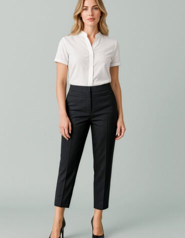 RGP406L_Talent_PencilBlack_01_BbFgLJi RGP406L - Womens Renew 7/8 Mid-Waist Slim Leg Pant