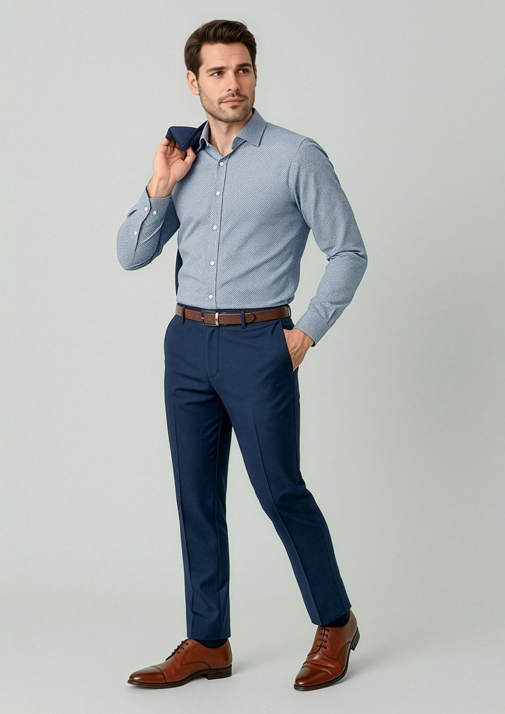 RGP407M - Mens Renew Slim Fit Flat Front Pant