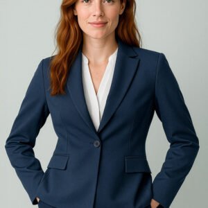 RJ401L_Talent_NavyDusk_01_wHOLxRE RJ401L - Womens Renew Single Button Mid Length Jacket