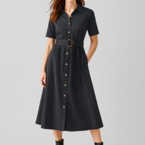 RO571LS_Talent_Black_01_cDcefqe RO571LS - Womens Adele Midi Dress