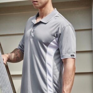 ZH145_Talent_Silver_White_01 ZH145 - Mens Striker Short Sleeve Polo