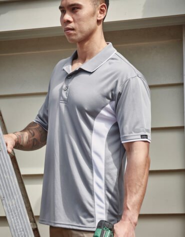 ZH145_Talent_Silver_White_01 ZH145 - Mens Striker Short Sleeve Polo