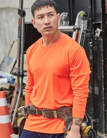 ZH390_Talent_Orange_01 ZH390 - Mens Hi Vis Long Sleeve Tee
