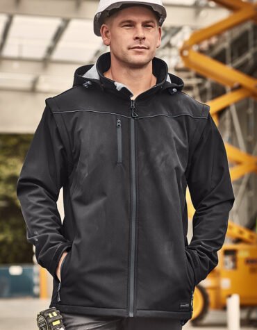 ZJ263_Talent_Black_01_oELZn14 ZJ263 - Unisex Streetworx 2 In 1 Stretch Softshell Jacket